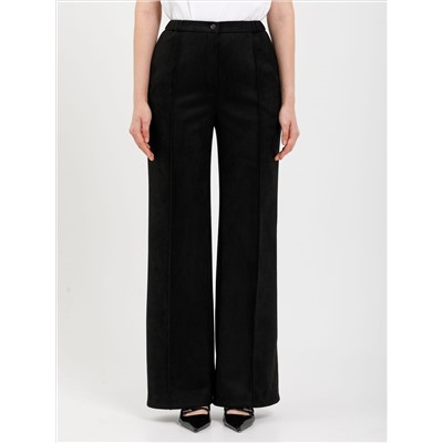 Брюки чёрные из искусственной замши