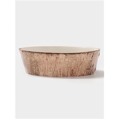 Тарелка глубокая Magistro Wood, 1.95 л, d=23.5 см, фарфор, коричневая