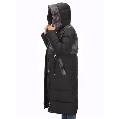 THD-608YC BLACK Пальто зимнее женское (био-пух)