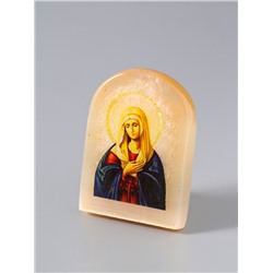 Икона настольная «Богородица. Умиление», 6×5 см, селенит