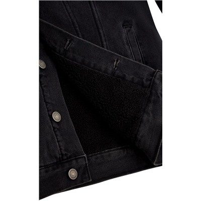 Куртка джинс утепл F021-1370-01W retro black