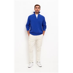 Джемпер мужской с воротом на молнии F310-0515 синий