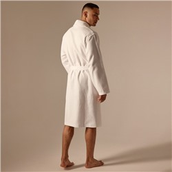 Халат вафельный мужской SL HOME: Waffle «Блан де Блан», размер L, хлопок 100%, белый