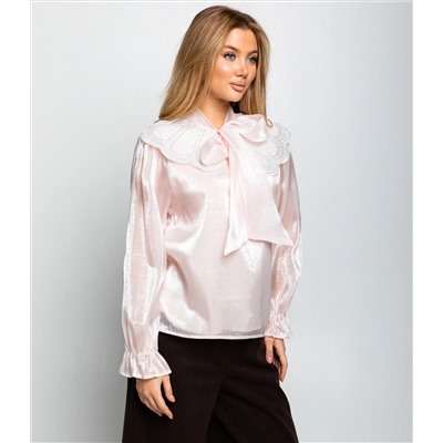 Блуза #КТ971, пудровый