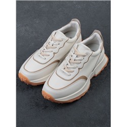 03-YC353-1 BEIGE Кроссовки женские (натуральная кожа)