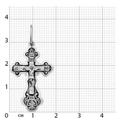 крест из серебра частично черненый штампованный