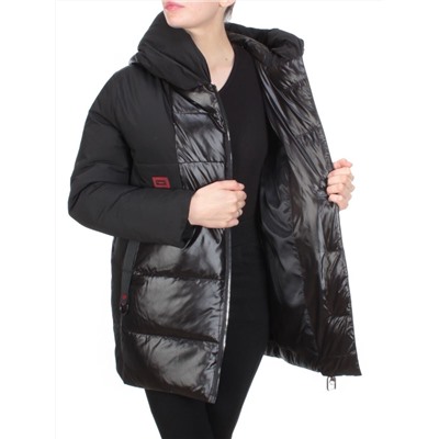 YM2115 BLACK Куртка зимняя женская MAYYIYA (200 гр. холлофайбера)