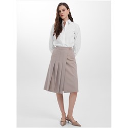 Юбка миди бежевая с запахом