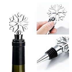 Металлическая пробка для бутылки "Снежинка"