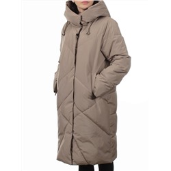 8825 DK. BEIGE Пальто зимнее женское (200 гр. холлофайбер)