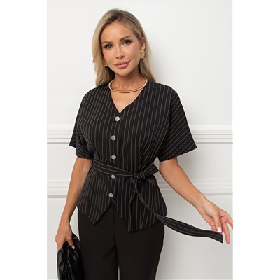 Жакет чёрный в полоску Ильяна №2