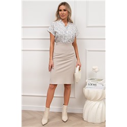 Блузка белая с рюшей Дилара №4