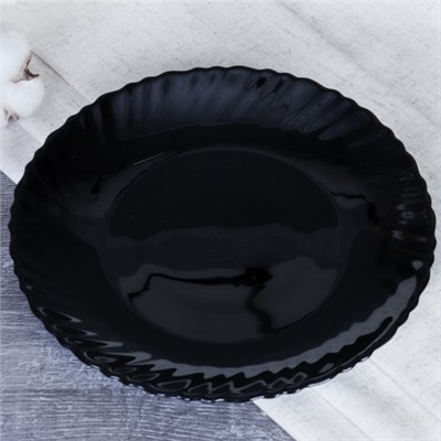 Тарелка плоская 190 мм десертная Черная Классика BNHP75T (Black) (уп 72)