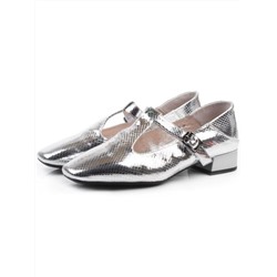 06-B68A-120U GREY/SILVER Туфли женские (натуральная кожа)