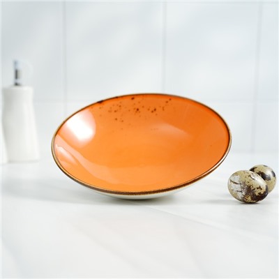 Салатник Magistro «Церера», 400 мл, d=16.2 см, фарфор, оранжевый