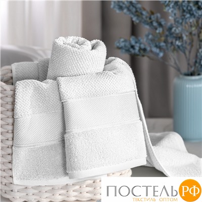 PRIME PRIVE ОТИЛИЯ бел К-т Полотенец, 50x100-1/70х140-1, 2 пр., 100% хлопок, 500 гр/м2