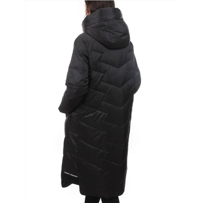 3066 BLACK Пуховик зимний женский (80% пух, 20% перо)