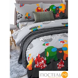 DOME КПБ АНЕСА сер 145х215-1/160х215-1/50х70-2, 4пр., хл