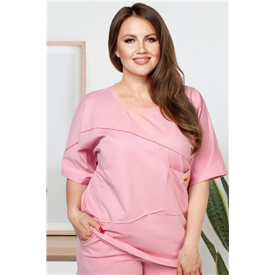 Туника футер 2-х нитка  4120/07/Светло-розовый