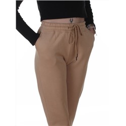 2510-K BEIGE Брюки спортивные утепленные женские (85% хлопок, 10% полиэстер, 5% спандекс)