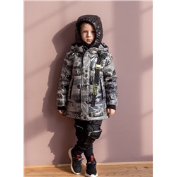 0659-S Куртка для мальчика  Anernuo Серый/128