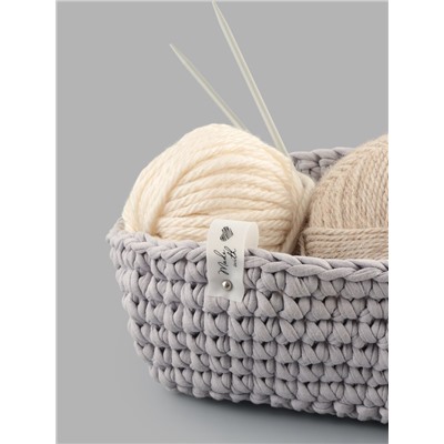 Бирка с кнопкой Made with love, 8×1.8 см, 10 шт., белая, чёрная