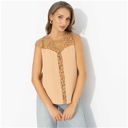 Топ, комбинированный с кружевом, Громко и смело