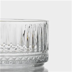 Салатник Magistro «Элизиум», 570 мл, 13×6 см, с золотой отводкой, стекло, прозрачный