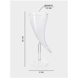 Бокал Magistro «Forma. Перец», 250 мл, 9×20 см, стекло, прозрачный