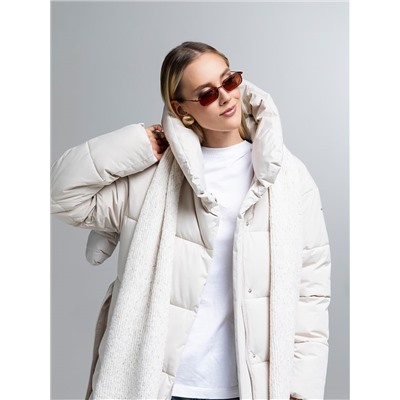 Пуховик женский светло-бежевый