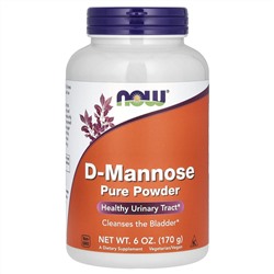 NOW Foods, D-манноза, чистый порошок, 170 г (6 унций)