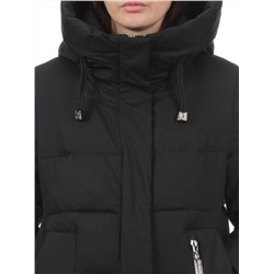 7715 BLACK Пальто зимнее женское (200 гр. холлофайбер)