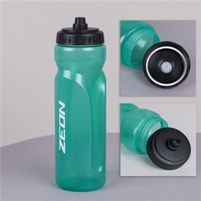 Бутылка для воды ZEON WB105 для активных видов спорта, пищевой hi-quality LDPE,  750ML цвет GREEN/уп100