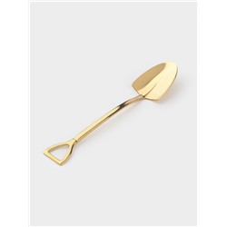 Ложка десертная из нержавеющей стали Magistro «Лопата», длина 12 см, цвет золотой