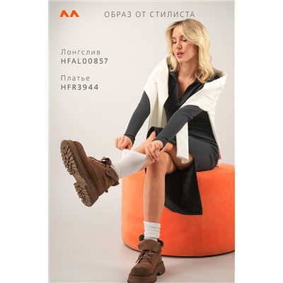 Женское платье-поло в рубчик Happyfox