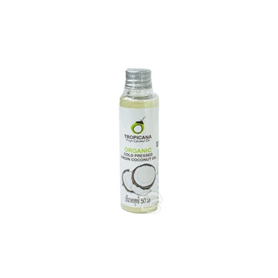 Натуральное 100% кокосовое масло холодного отжима от Tropicana Oil 50 мл, Natural Coconut Oil 100%