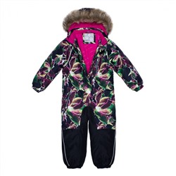 Зимний комбинезон для девочки FENNO 36240030-91709 черный HUPPA