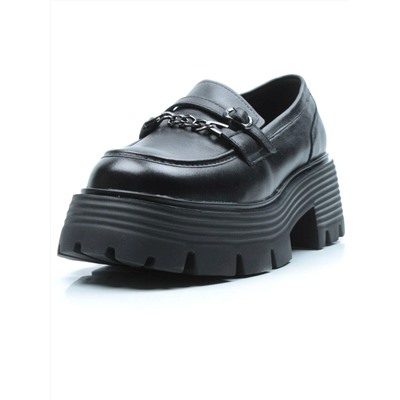 03-5933 BLACK Лоферы женские (натуральная кожа)