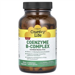 Country Life, Комплекс коэнзимов группы B, 120 веганских капсул