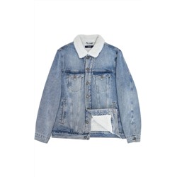 Куртка джинс утепл F021-1370-01W l.blue