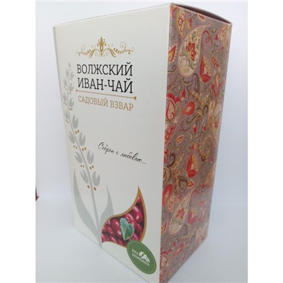ВОЛЖСКИЙ Иван-Чай листовой ферментированный, сбор "САДОВЫЙ ВЗВАР",60 гр. коробка