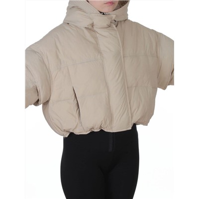 9518 BEIGE Куртка пуховая зимняя женская (пух)