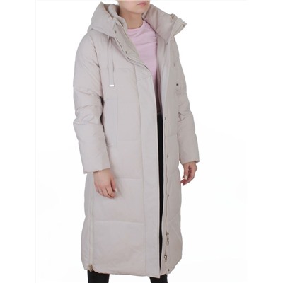 8312 LT. BEIGE Пальто зимнее женское (200 гр. холлофайбер)