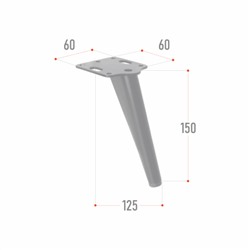 Опора декоративная №3/H150 Черная матовая