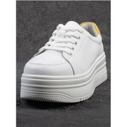 03-YC457-2 WHITE Кроссовки женские (натуральная кожа)