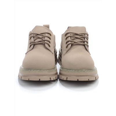 03-P8204-3 GRAY/BEIGE Полуботинки женские (натуральная кожа, нубук)