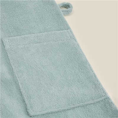 Халат махровый с капюшоном мужской SL HOME: Basic «Аззура», размер L, хлопок 100%, мятный