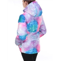 W1609-2 PINK/BLUE PRINT Куртка горнолыжная женская ERUITOR (100 гр. холлофайбера)