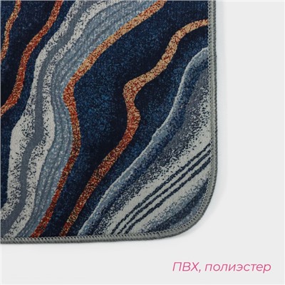 Коврики для ванной и туалета Доляна «Каменная лагуна», 2 шт., 50×80 см, 50×40 см