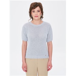 Блуза вязаная светло-серая